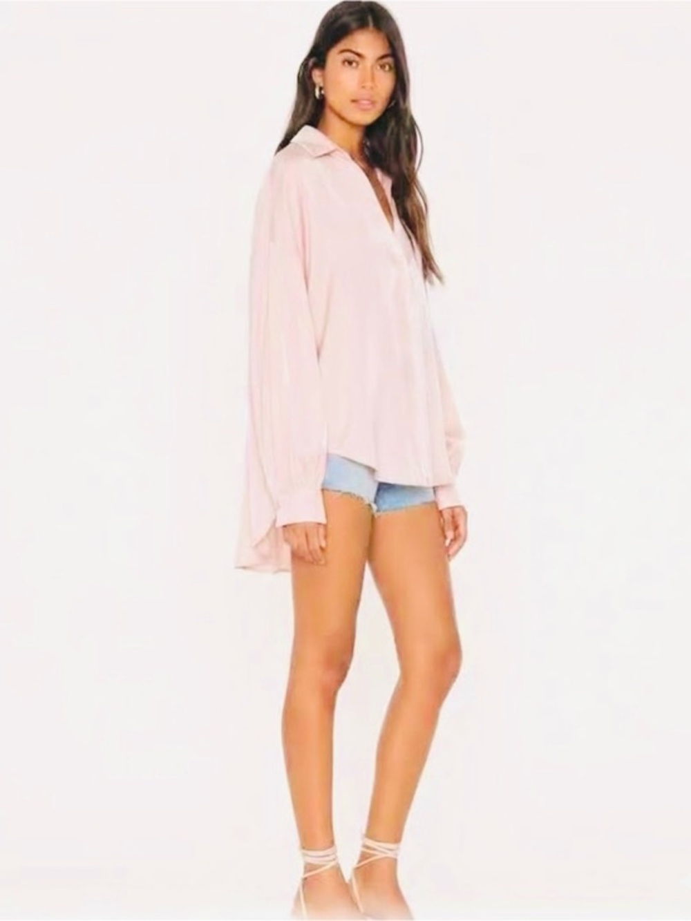Free People Love Until Tomorrow in Pink Pearl XS Oversized